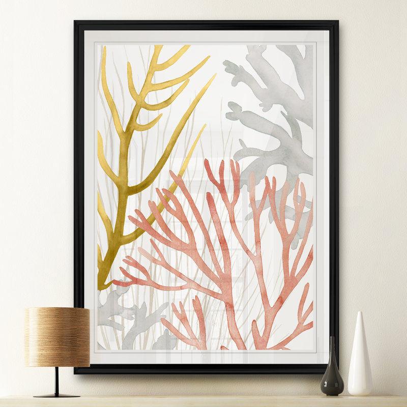 «Desert Coral II», reproduction sur toile, H 30,5 po x l 42,5 po x P 1,5 po, Cadre noir