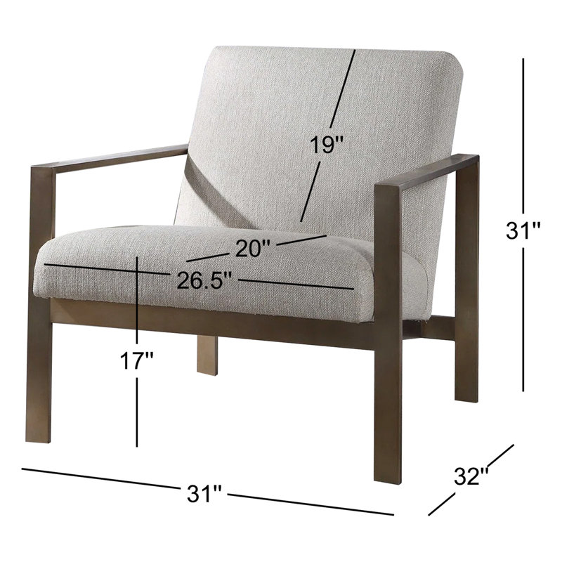 Fauteuil en polyester de 30 po de largeur Adette
