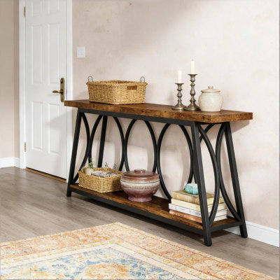 Table de couloir, console rétro, table de canapé robuste