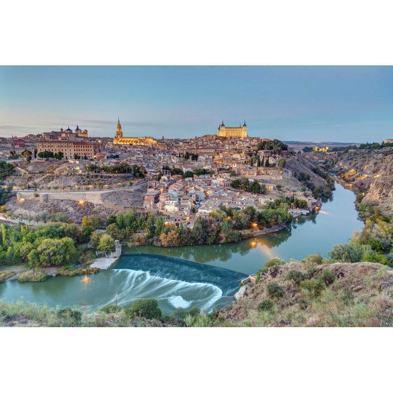 Tolède en Espagne - Photographie sur toile tendue, H 8 po x l 12 po