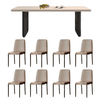 Italian dining table and chair combination.