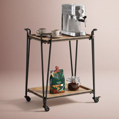 Chariot-bar ClickDecor Cooper, noir
