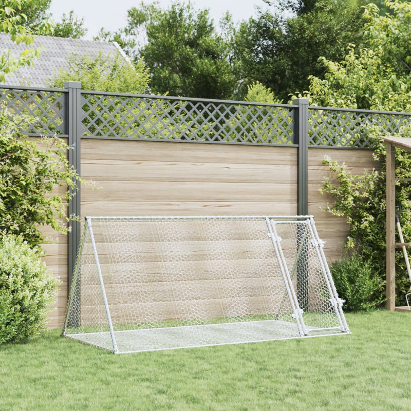 Cage à lapin argent 41,3 po x 35,8 po en acier galvanisé, 35.8" H x 41.3" W x 78.7" D