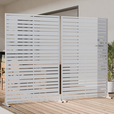 H 72 po x l 47 po x P 16 po avec écran d'intimité en métal et panneau de clôture en treillis pour terrasse