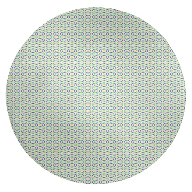 Chenille Geometric Indoor Rug, Round 5'