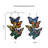 13.25"H Butterfly Cluster Stained Glass Window Panel