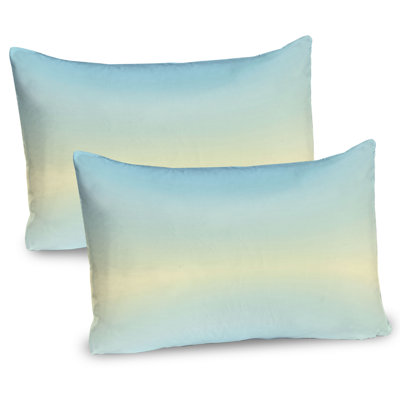 Ambesonne Teal Pillow Sham 2 Pack Abstract Modern Ombre Pale Blue