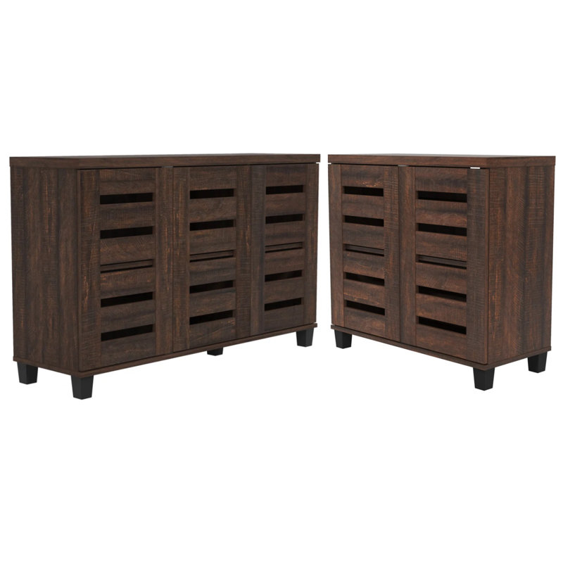 Lismore 2-Door & 3-Door Shoe Storage Cabinet (Holds 28 Pairs), Sage Green