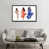 Toile avec cadre gris
