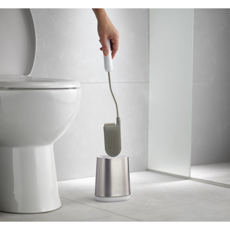 Flex Lite Toilet Brush with Steel Storage