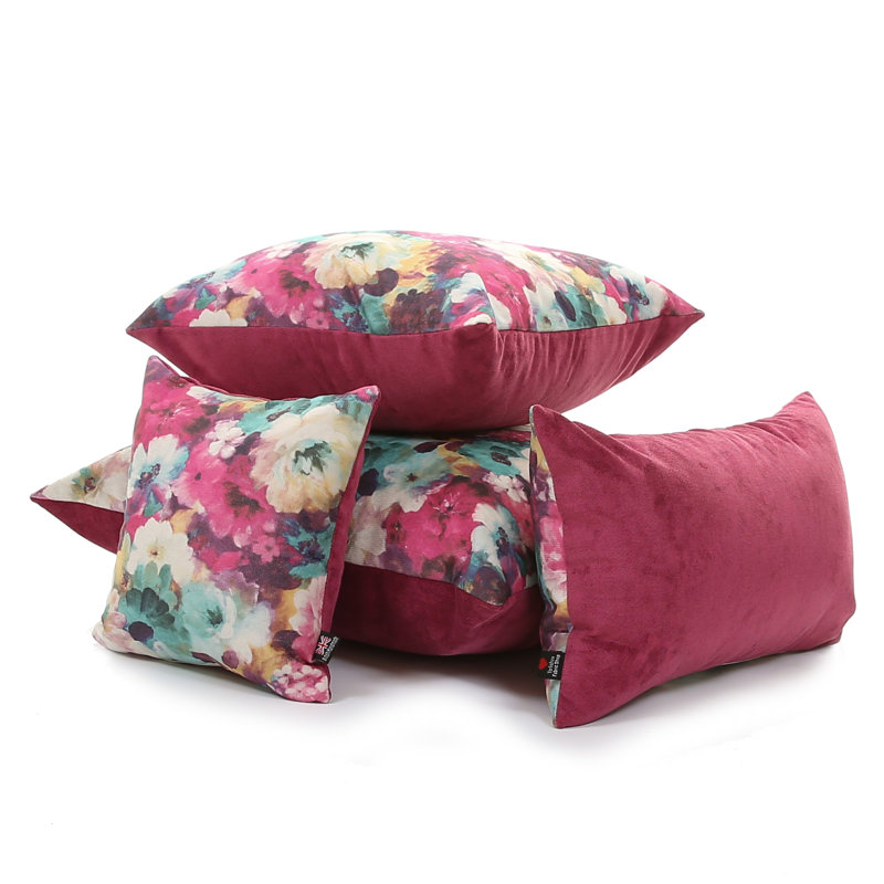 Alpharetta Floral Square Cushion, Small, Pink