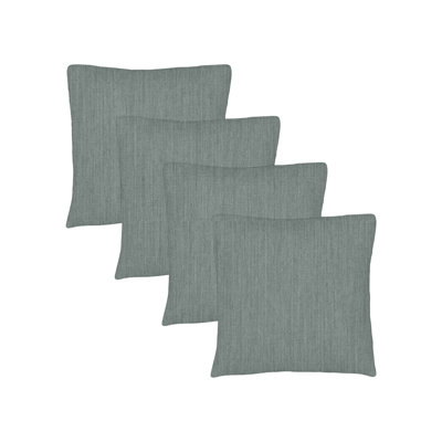 Set of 4 Sunbrella Throw Pillows, 16x16 Inch Square Outdoor Throw Pillows Inserts with Covers