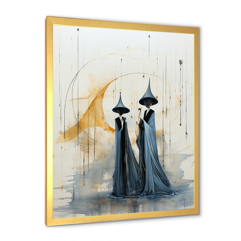 Minimalisme sorcières II - impression, H 44 po x l 34 po x P 1,5 po, Cadre doré simple