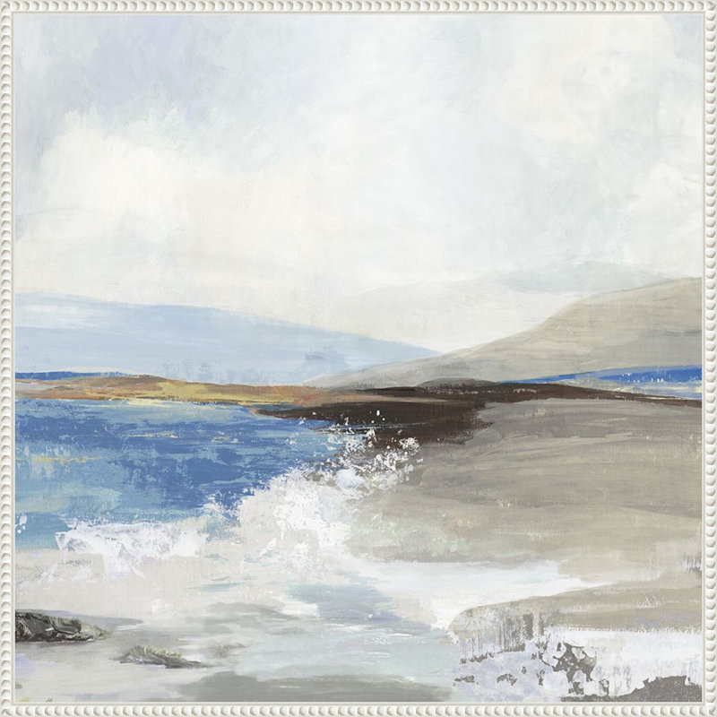 «Soft Sea II Blue» par Allison Pearce, reproduction d'art sur toile encadrée, H 30 po x l 30 po