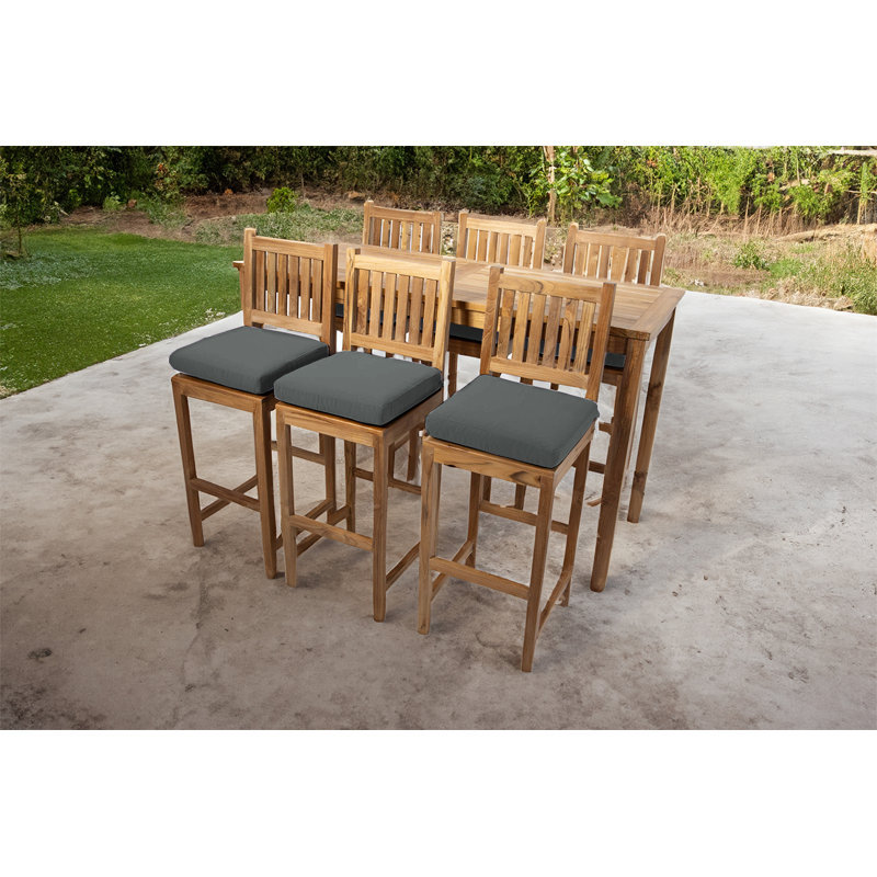 Huntington 7 - Piece Solid Wood Dining Set, Coal