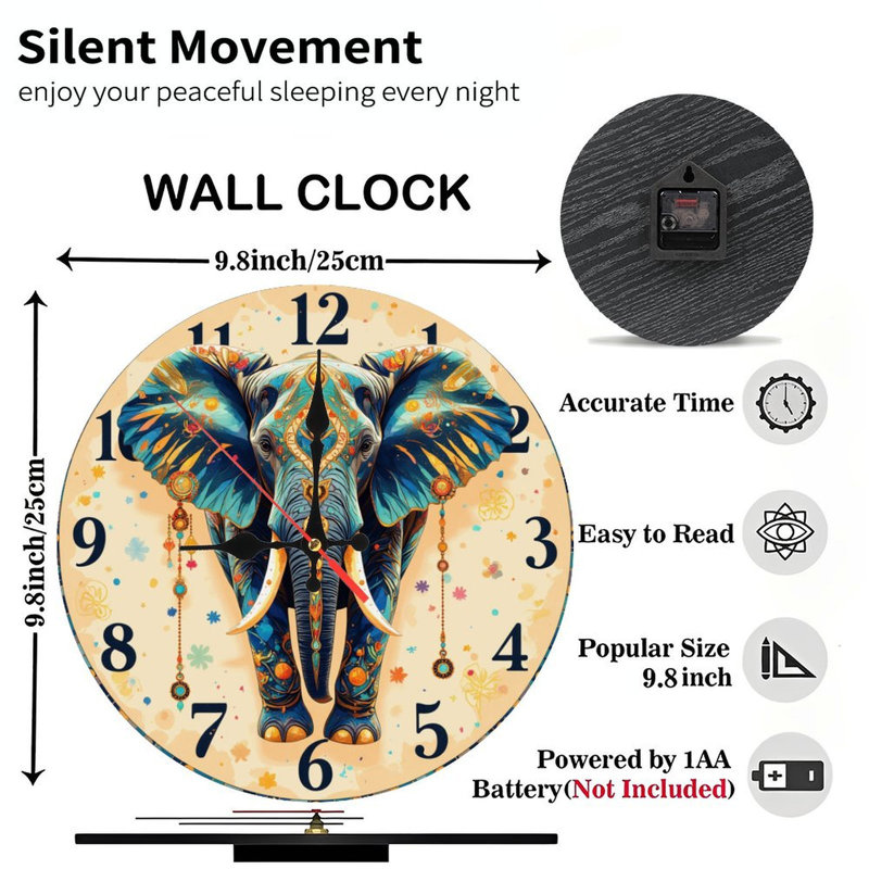 Horloge murale colorée avec un design unique