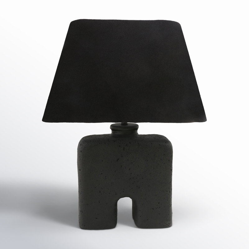 Leander Particle Board Table Lamp, Black