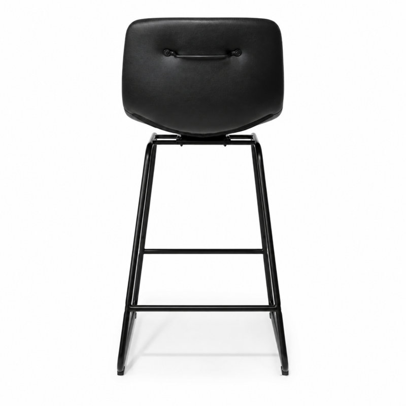 Ensemble de 6 tabourets de bar modernes pivotants de 26 po en cuir synthétique, pour îlot de cuisine, bar Home, Black