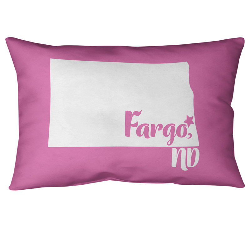 Housse de coussin lombaire chattanooga, Fargo, Rose, Polyester sergé
