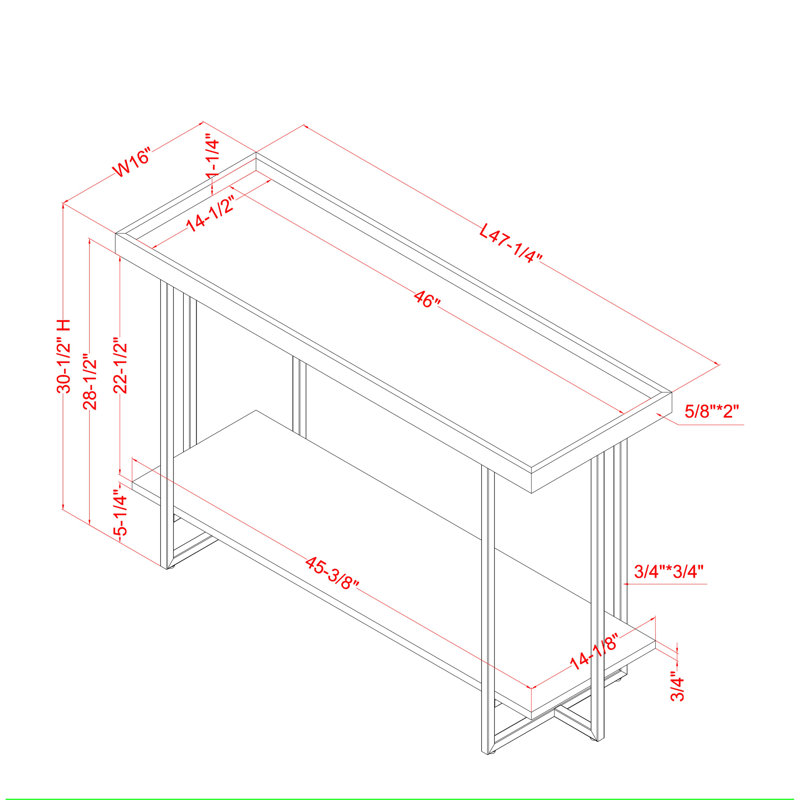 Hannedore 47.25" Console Table