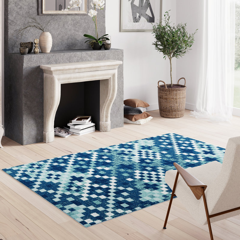 Rubie Geometric 120cm X 170cm Area Rug
