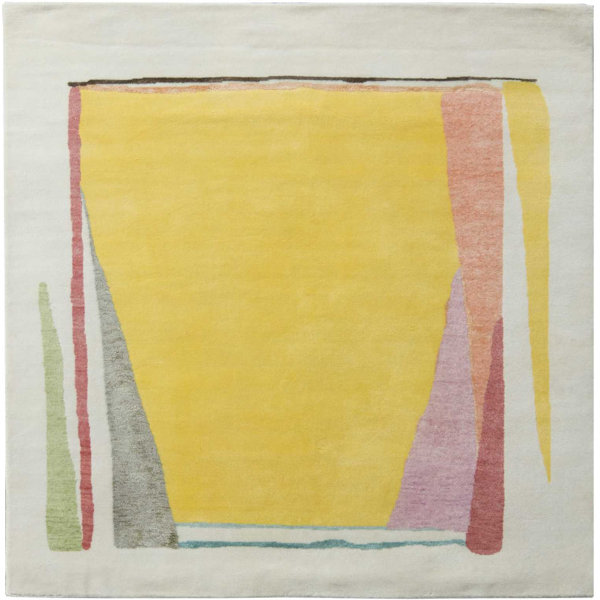 Nazmiyal Collection Square Yellow Abstract Mid Century Modern Rug ...