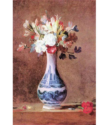 «Still Life of Flowers in a Vase» par Jean Chardin, reproduction d'art