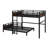 Metal Separable Bunk Beds With Raised Security Fence-568429674