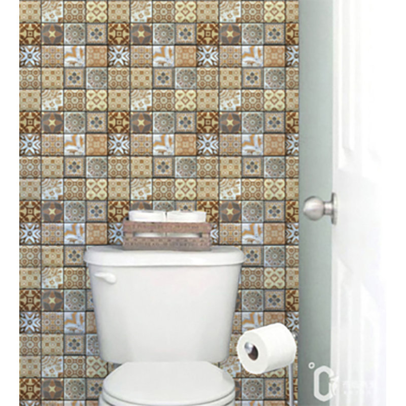 30.5cm W x 30.5cm L PVC Peel and Stick Field Tile