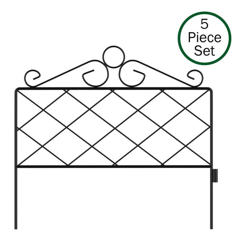 16.5 in. H x 7.5 ft. W Lattice Metal Garden Edging