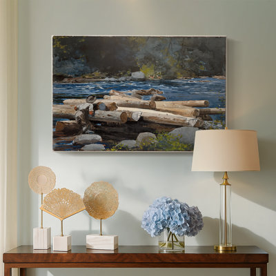 Hudson River, Logging-Winslow Homer-Gallery Wrapped Canvas-1897