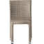 Chaise sans accoudoirs en rotin de polyéthylène durable avec conception empilable et structure en aluminium léger pour l'extérieur-1211126599
