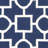 Rodgers Hand Woven Flat Weave Wool/Cotton Geometric Rug in White/Blue-1977016111