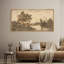 «Misty Riverbank Solitaire Tree», reproduction encadrée-96074598-111376726