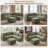 Chenille Upholstered Sectional Sofa Couch With Ottoman-120142583