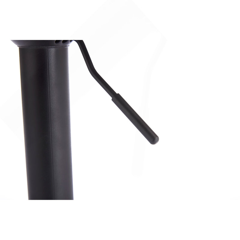 Tabouret de bar chromé à hauteur réglable avec repose-pieds et base pivotants en chrome, ensemble de 2, Noir, Rouge