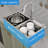30" Drop In Double Bowl Kitchen Sink-134525537
