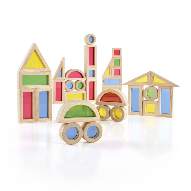 Jr. Rainbow Blocks Learning Toy 40 Piece Set