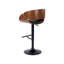 Pembrooke Swivel Upholstered Faux Leather Adjustable Height Bar Stool with Steel Frame