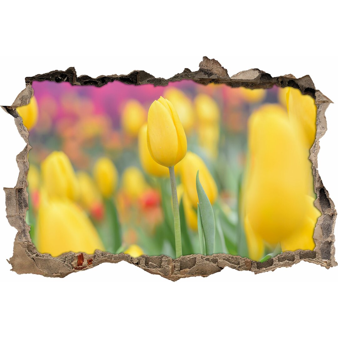 Wandtattoo Gelbe Tulpenwiese