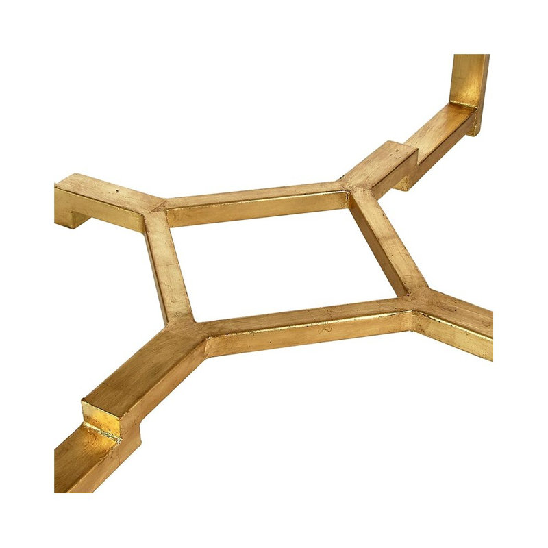 Kim 56'' Trestle Dining Table, Alabaster White Veneer