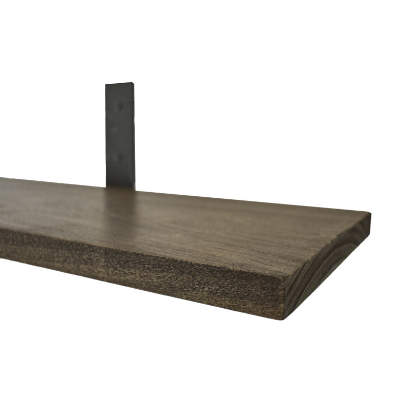 Tablette en bois massif, Noyer foncé