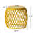 Mesmerizing Matte Yellow Iron Side Table, Feature Highlighted, 20.11"X20.11"X17.95", 20 Lbs Max Load Capacity Chic Yellow, Geometric Design,