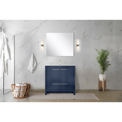 Lafarre 36" W x 20" D Single Bath Vanity Top & Faucet Set