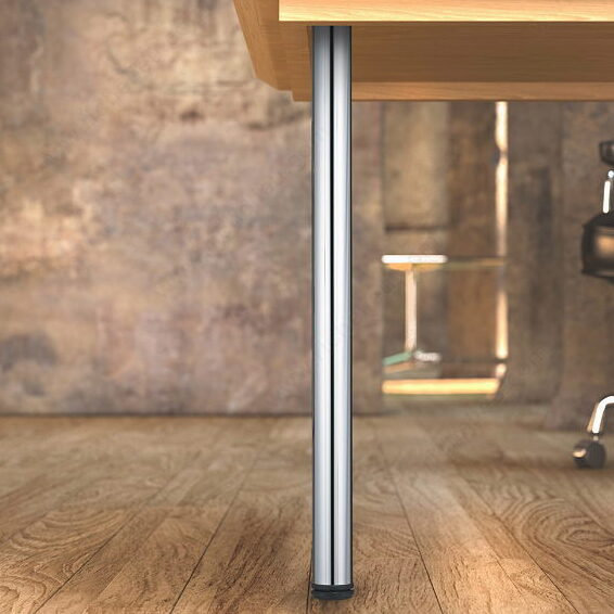 Adjustable Table Leg, Chrome