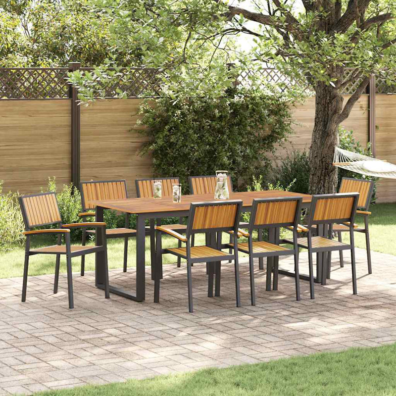 Patio Dining Armchair, Black