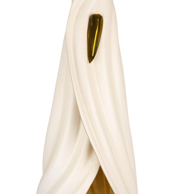 Xavier Clarisse Large Embossed Leather Pendant Light, Bone