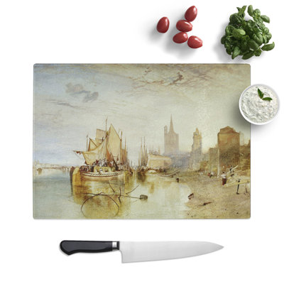The Arrival of a Packet Boat by Joseph Mallord William Turner Chopping Board