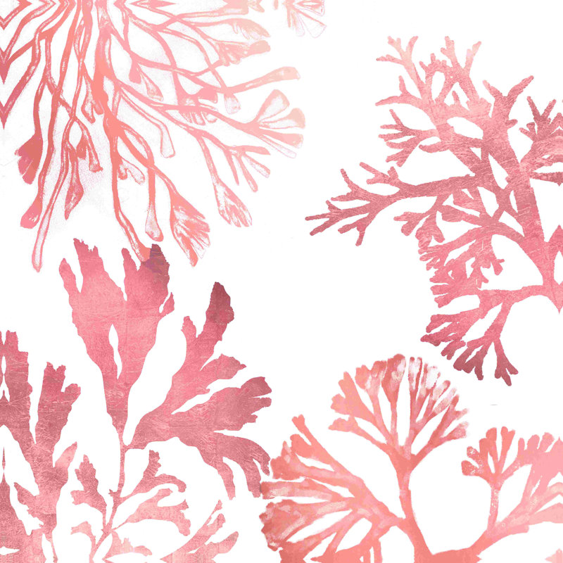 Corail - peinture sur toile tendue, H 12 po x l 12 po