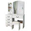 Elegant Vanity With Lights And Table - 3 Color Options, Abundant Cube Box Quality Mirror Desk Adjustable, Spacious 6,